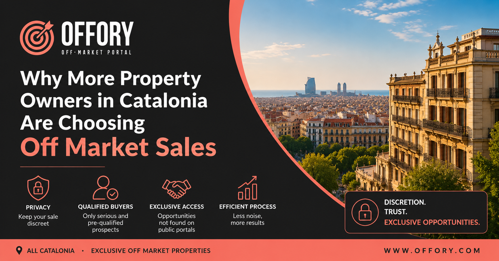 Por qué cada vez más propietarios en Cataluña optan por vender su inmueble Off Market